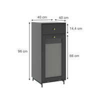 Armadio Vicco midi grigio 40 x 96 x 40 cm