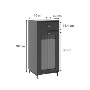 Armadio Vicco midi grigio 40 x 96 x 40 cm