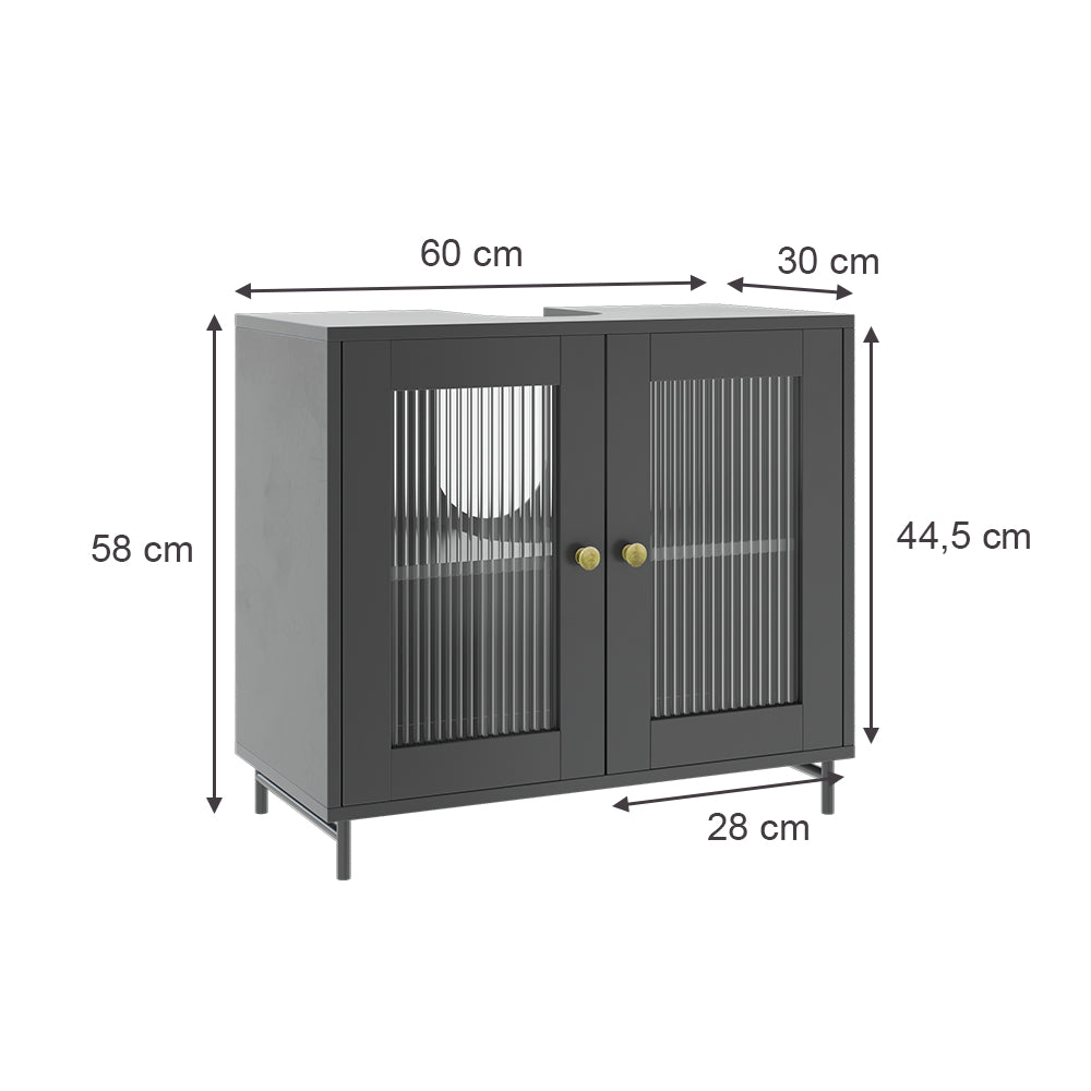 Mobile lavabo Vicco grigio 60 x 58 x 30 cm