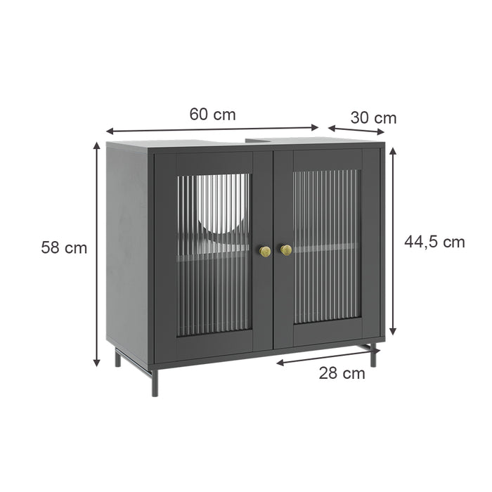 Mobile lavabo Vicco grigio 60 x 58 x 30 cm