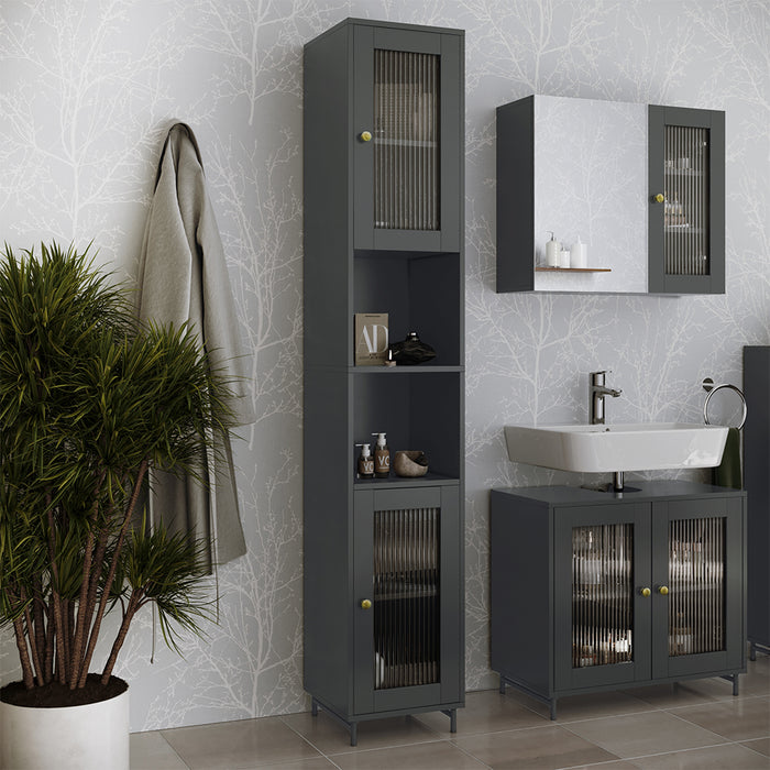 Vicco Armadio per il bagno Grigio 30 x 171.5 cm