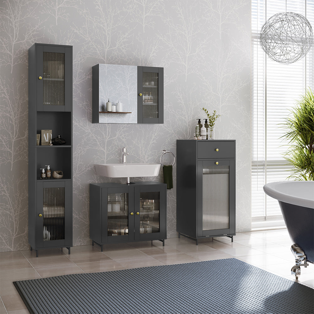 Vicco Armadio per il bagno Grigio 30 x 171.5 cm