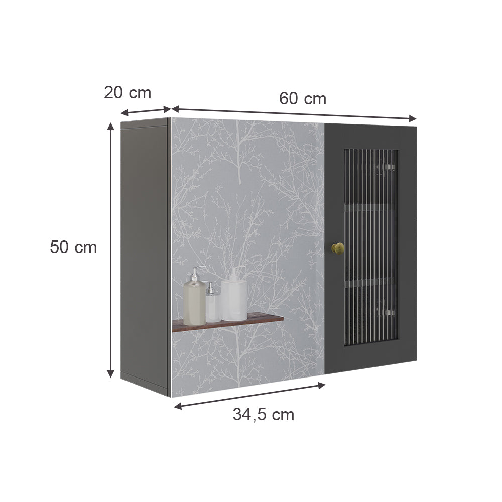 Vicco  Grigio 60 x 50 cm con specchio