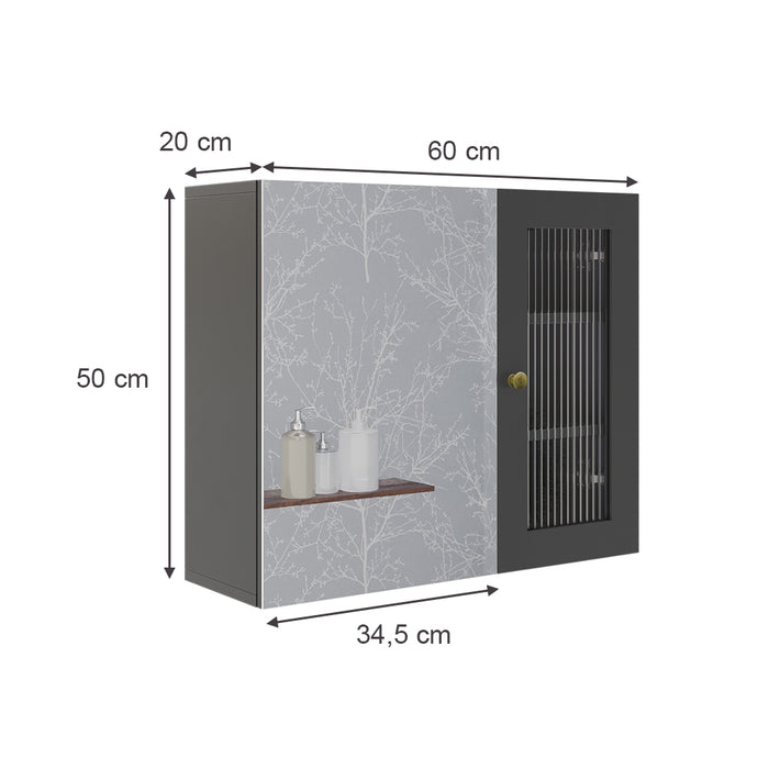 Vicco  Grigio 60 x 50 cm con specchio