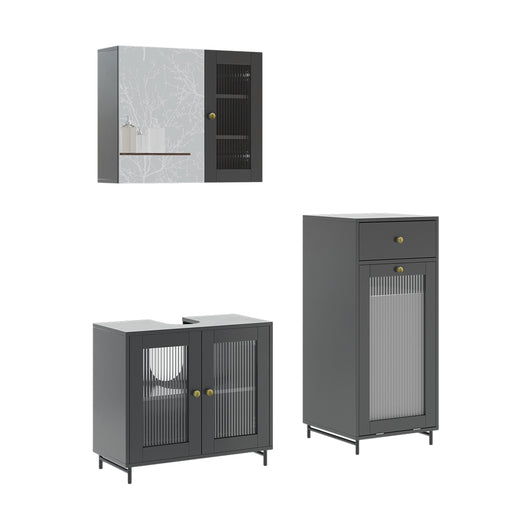 Vicco  Grigio 3 pezzi con unità midi