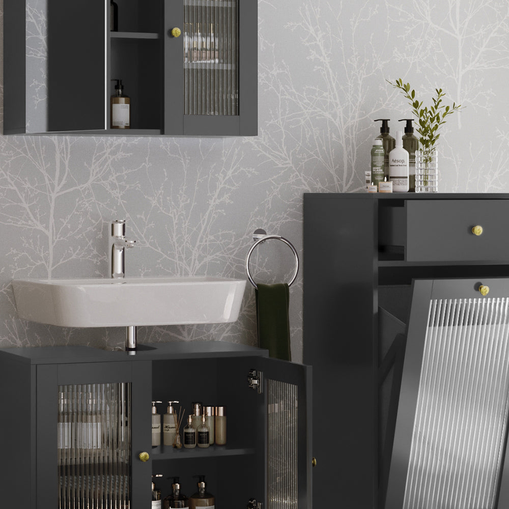 Vicco  Grigio 3 pezzi con unità midi