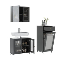 Vicco  Grigio 3 pezzi con unità midi