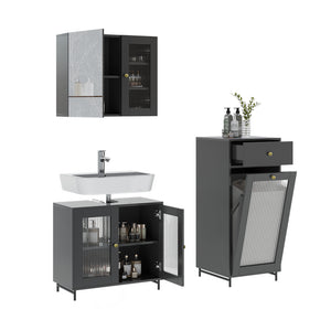 Vicco  Grigio 3 pezzi con unità midi