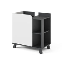 Vicco Mobiletto per lavabo Antracite/bianco 60 x 65 cm con porta e vani aperti