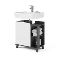 Vicco Mobiletto per lavabo Antracite/bianco 60 x 65 cm con porta e vani aperti