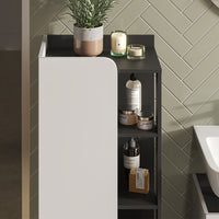 Vicco Mobiletto midi Antracite/bianco 50 x 128 cm con porta e vani aperti