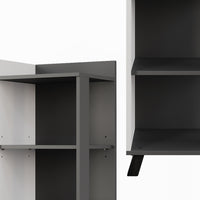 Vicco Mensola da bagno Antracite/bianco 40 x 128 cm con 4 scomparti