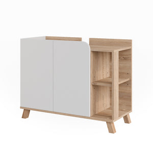 Vicco Mobile sottolavabo per bagno Sonoma/Bianco 80 x 65 cm con 2 porte