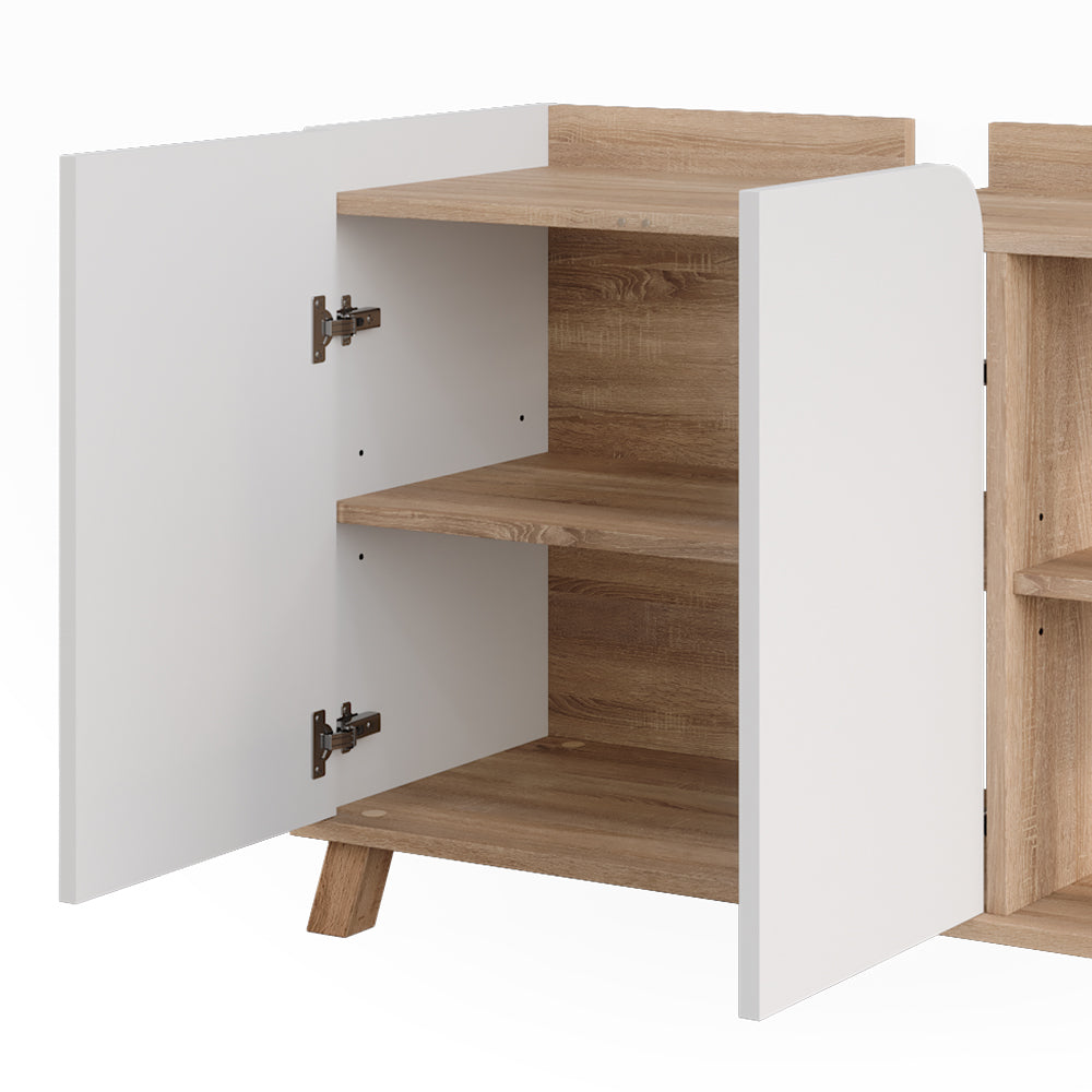 Vicco Mobile sottolavabo per bagno Sonoma/Bianco 80 x 65 cm con 2 porte