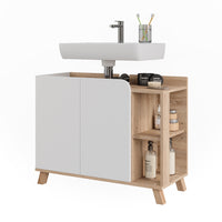 Vicco Mobile sottolavabo per bagno Sonoma/Bianco 80 x 65 cm con 2 porte