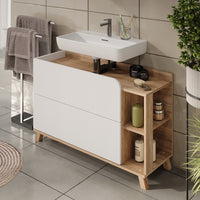 Vicco Mobiletto per lavabo Sonoma/Bianco 100 x 65 cm con 2 cassetti