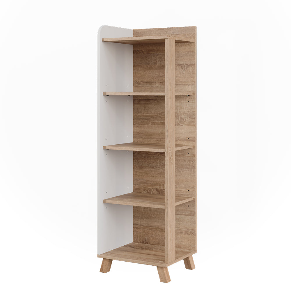 Vicco Mensola da bagno Sonoma/Bianco 40 x 128 cm con 4 scomparti