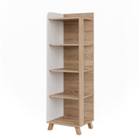 Vicco Mensola da bagno Sonoma/Bianco 40 x 128 cm con 4 scomparti