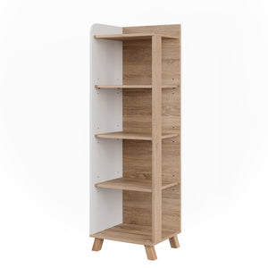 Vicco Mensola da bagno Sonoma/Bianco 40 x 128 cm con 4 scomparti