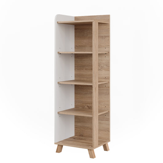 Vicco Mensola da bagno Sonoma/Bianco 40 x 128 cm con 4 scomparti