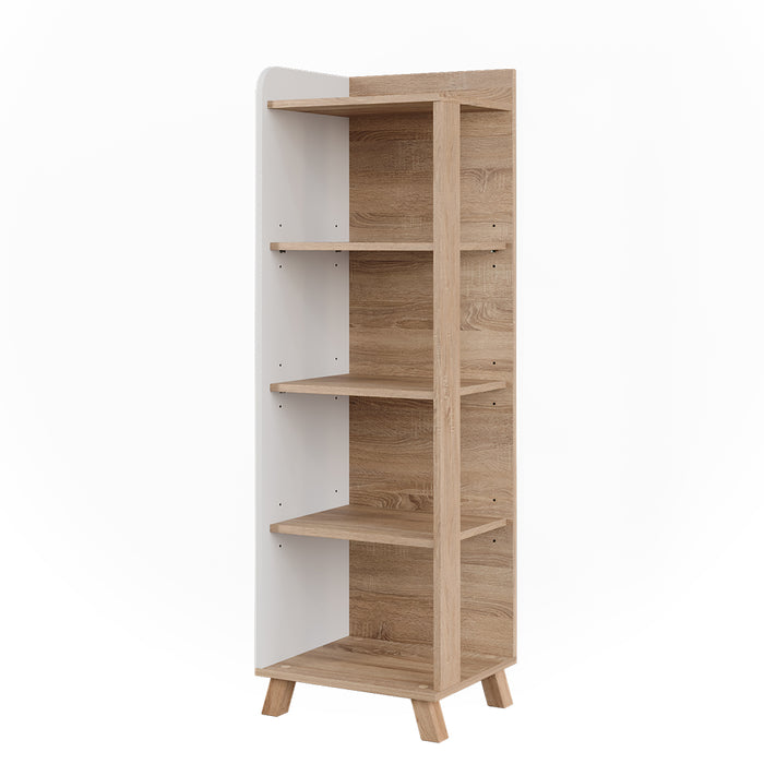 Vicco Mensola da bagno Sonoma/Bianco 40 x 128 cm con 4 scomparti