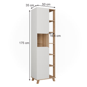 Vicco Armadio per il bagno Sonoma/Bianco 50 x 175 cm con 2 porte