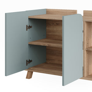 Vicco Mobiletto per lavabo Sonoma/blu 80 x 65 cm con 2 porte