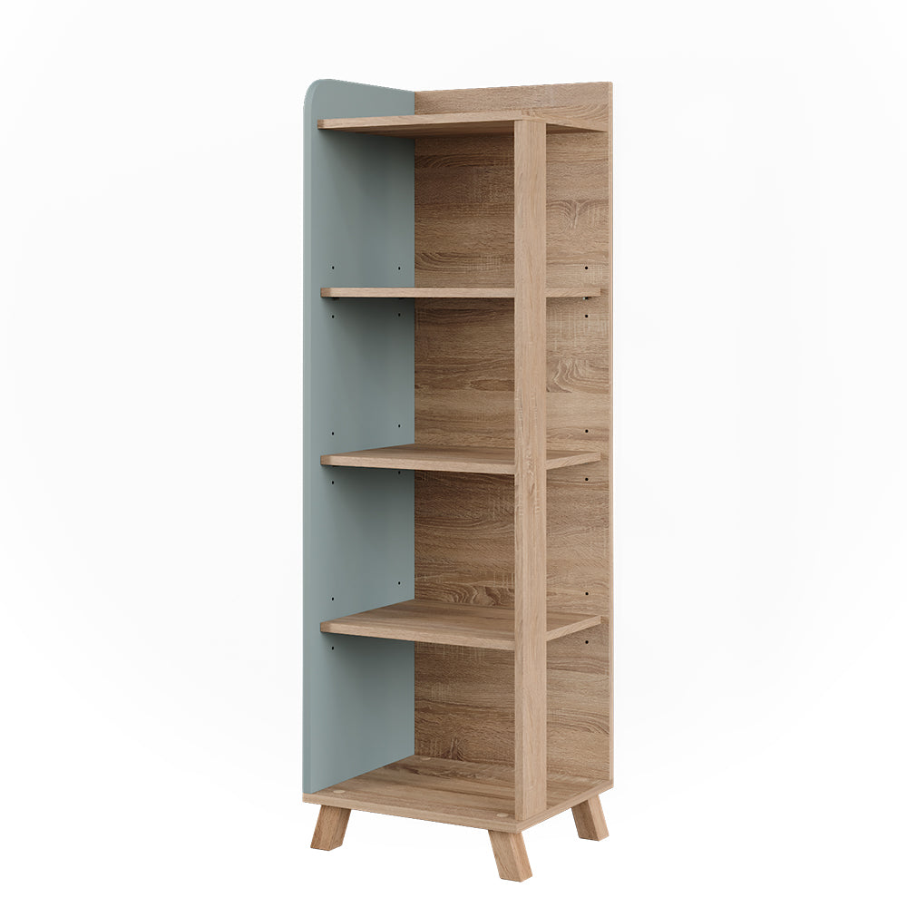 Vicco Mensola da bagno Sonoma/blu 40 x 128 cm con 4 scomparti