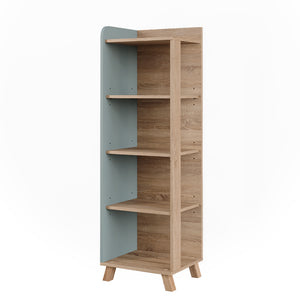 Vicco Mensola da bagno Sonoma/blu 40 x 128 cm con 4 scomparti