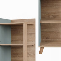 Vicco Mensola da bagno Sonoma/blu 40 x 128 cm con 4 scomparti