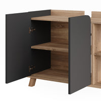 Vicco Mobiletto per lavabo Sonoma/antracite 80 x 65 cm con 2 porte