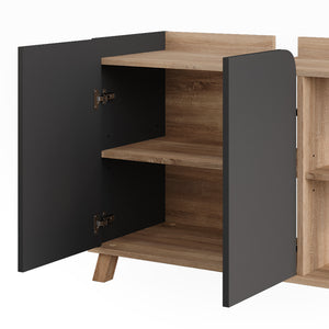 Vicco Mobiletto per lavabo Sonoma/antracite 80 x 65 cm con 2 porte