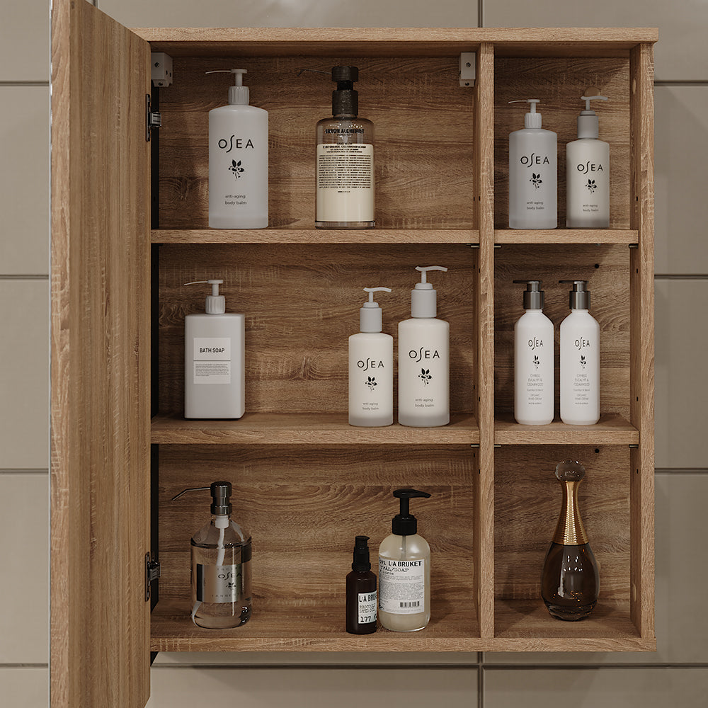 Vicco Mobile a specchio Sonoma/antracite 60 x 75 cm