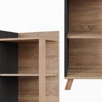 Vicco Mensola da bagno Sonoma/antracite 40 x 128 cm con 4 scomparti