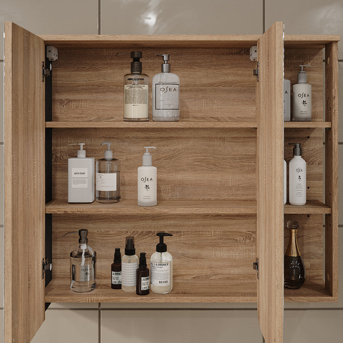 Vicco Mobile a specchio Sonoma/antracite 80 x 75 cm