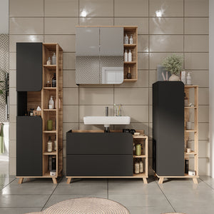 Vicco Mobile a specchio Sonoma/antracite 80 x 75 cm