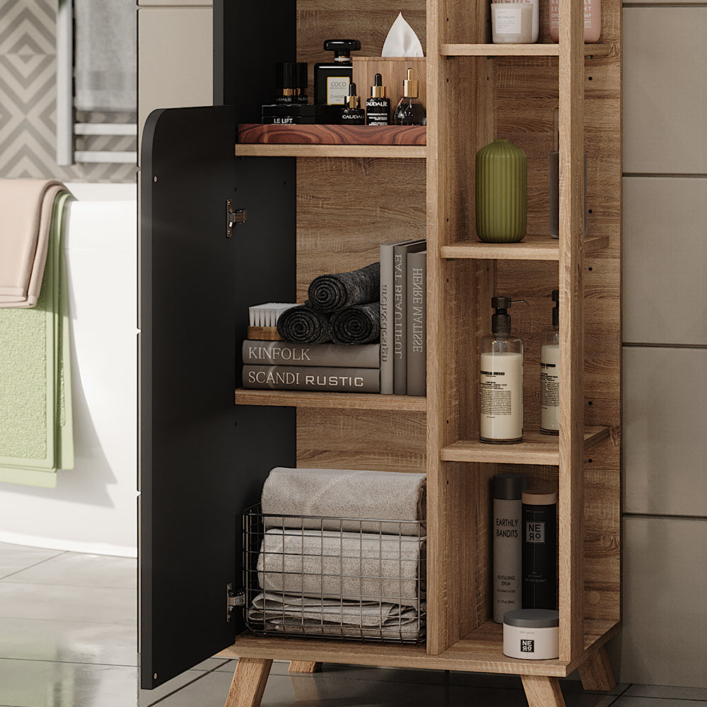 Vicco Mobile alto Sonoma/antracite 50 x 175 cm con 2 porte