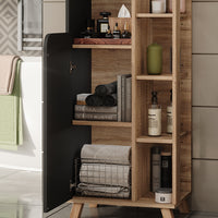 Vicco Mobile alto Sonoma/antracite 50 x 175 cm con 2 porte