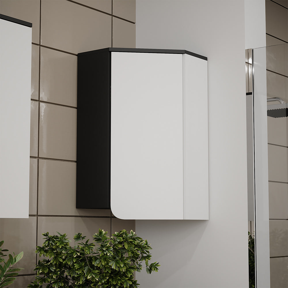 Vicco Armadio a muro ad angolo Antracite/bianco 60 x 75 cm con porta