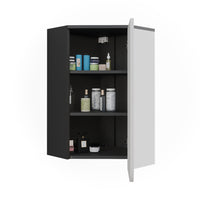 Vicco Armadio a muro ad angolo Antracite/bianco 60 x 75 cm con porta