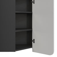 Vicco Armadio a muro ad angolo Antracite/bianco 60 x 75 cm con porta