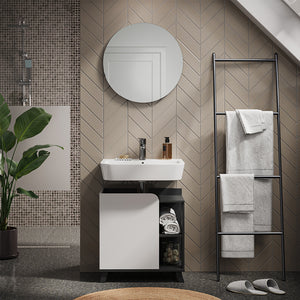 Vicco Set di mobili da bagno Antracite/bianco 2 parti