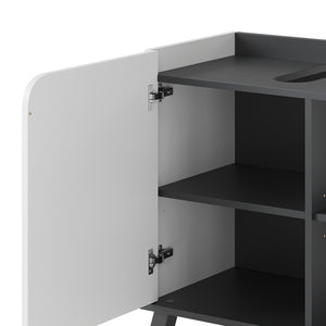 Vicco Set di mobili da bagno Antracite/bianco 2 parti