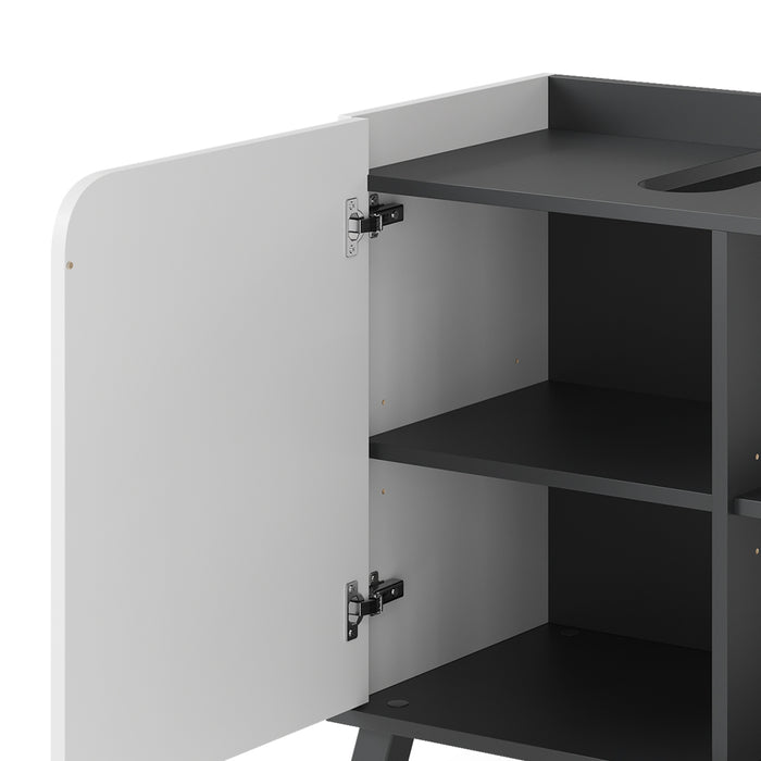 Vicco Set di mobili da bagno Antracite/bianco 2 parti