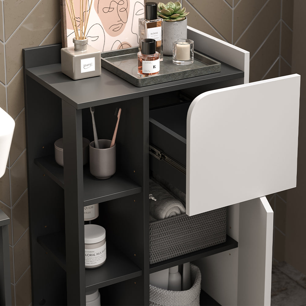 Vicco Set di mobili da bagno Antracite/bianco 3 parti