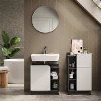 Vicco Set di mobili da bagno Antracite/bianco 3 parti