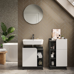 Vicco Set di mobili da bagno Antracite/bianco 3 parti