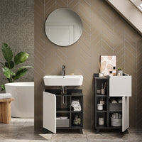 Vicco Set di mobili da bagno Antracite/bianco 3 parti