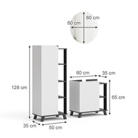 Vicco Set di mobili da bagno Antracite/bianco 3 parti