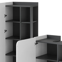 Vicco Set di mobili da bagno Antracite/bianco 3 parti